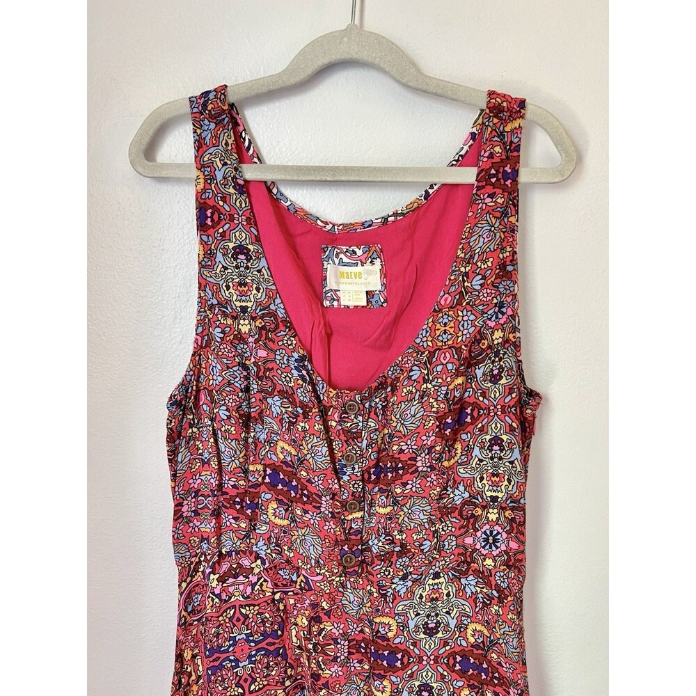Maeve for Anthro Violette Sleeveless Tank Midi Dress Boho Women's 6 Floral Print - Picture 3 of 16